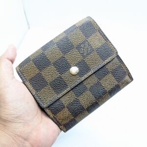 Checkered Brown Wallet